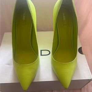 ALDO Neon Green Pointed Heels